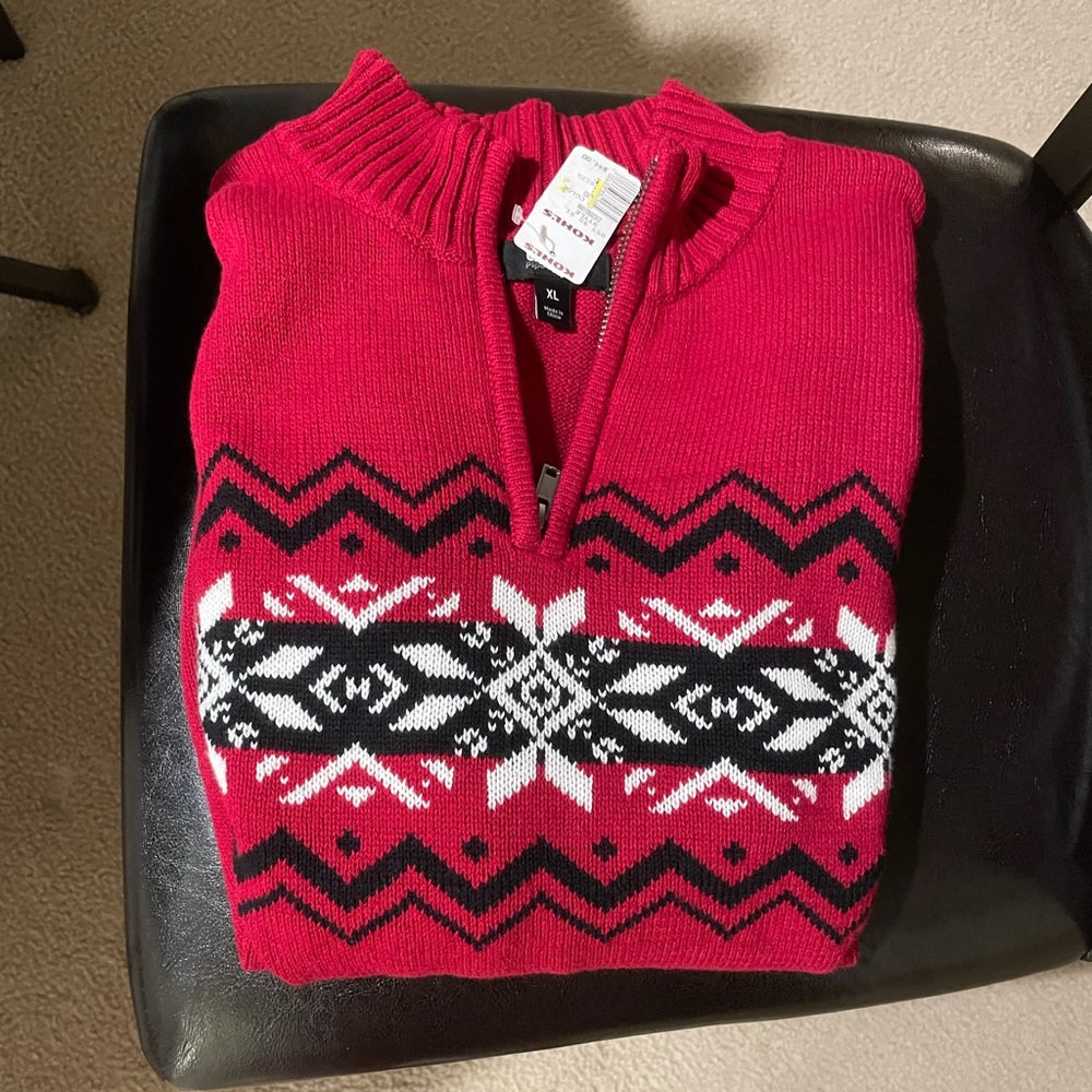 Urban Pipeline Red XL quarter zip Sweater NWT